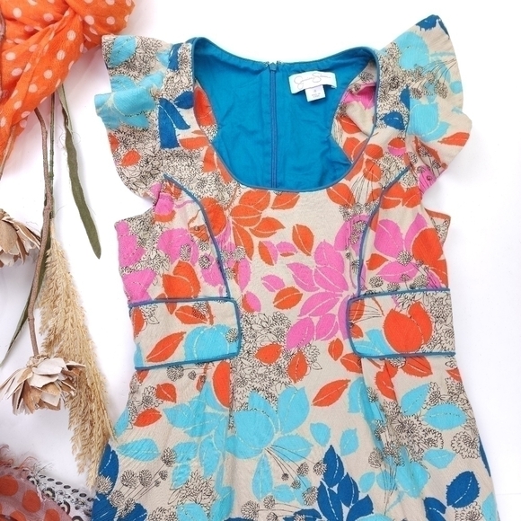 Jessica Simpson Floral Boho Dress Sz 8 - Picture 2 of 14